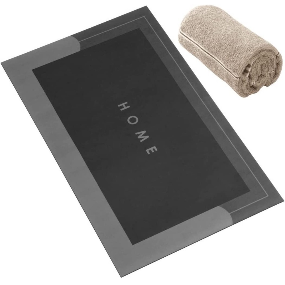 NEW Anti-Slip Bath Mat–Super Absorbent Floor Mat – Rubber Back– Quick Drying